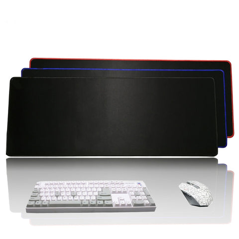 Solid Big Gaming Mouse Pad Red/Blue/Black Locking Edge Desk Keyboard Mouse Mat Rug Large Game Mousepad Gamer for CSGO Dota 2