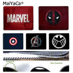 MaiYaCa 2018 New marvel logo DIY Design image Game mousepad Simple Design Speed Game Mouse Pads