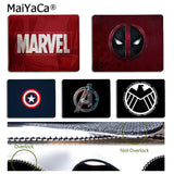 MaiYaCa 2018 New marvel logo DIY Design image Game mousepad Simple Design Speed Game Mouse Pads