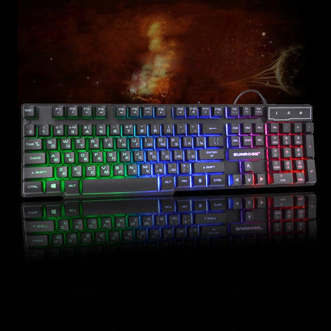 Russian USB Wired Backlit Mechanical Gaming Keyboard for PC Laptop Computer