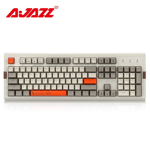 Ajazz AK510 104 Keys Mechanical Keyboard Retro Gaming Keyboard RGB Backlight Wired Keyboard Two-color PBT Ball Key Cap Ergonomic