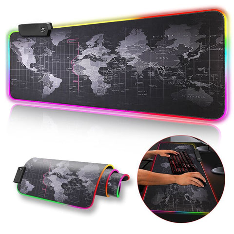 Gaming Mouse Pad Large Mousepad RGB Computer Mouse Pad Gamer Mause Pad Desk Backlit Mat xxl Keyboard Pads Backlight Mauspad