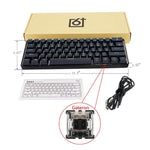GK61 61 Key Mechanical Keyboard USB Wired LED Backlit Axis Gaming Mechanical Keyboard For Desktop L&K Dropship