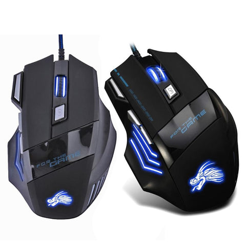 VODOOL USB Wired Gaming Mouse 5500 DPI 7 Buttons LED Backlight Optical Computer Mouse Ergonomic Mause Gamer Mice For PC Laptop