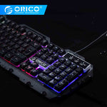 ORICO Gaming Keyboard Mechanical Keyboard 104 keys Wired Waterproof LED Backlit USB Keyboards With RGB/Ice Blue LED for Laptop