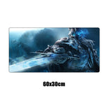 Large Wrath of the Lich King Gaming Mouse Pad Gamer XL Rubber Durable Locking Edge MousePad World of Warcraft Computer Desk Mat