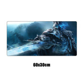 Large Wrath of the Lich King Gaming Mouse Pad Gamer XL Rubber Durable Locking Edge MousePad World of Warcraft Computer Desk Mat