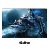 Large Wrath of the Lich King Gaming Mouse Pad Gamer XL Rubber Durable Locking Edge MousePad World of Warcraft Computer Desk Mat