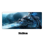 Large Wrath of the Lich King Gaming Mouse Pad Gamer XL Rubber Durable Locking Edge MousePad World of Warcraft Computer Desk Mat
