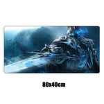 Large Wrath of the Lich King Gaming Mouse Pad Gamer XL Rubber Durable Locking Edge MousePad World of Warcraft Computer Desk Mat
