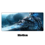 Large Wrath of the Lich King Gaming Mouse Pad Gamer XL Rubber Durable Locking Edge MousePad World of Warcraft Computer Desk Mat