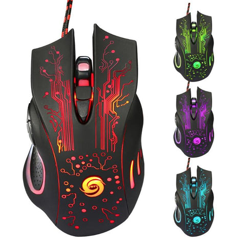 Wired Gaming Mouse 7 Button 5500 3200 DPI LED USB Computer Mouse Gamer Mice  Mause With Backlight For PC Laptop