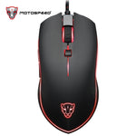 Motospeed V40 Professional Gaming Mouse USB Wired USB Optical Mouse Gamer 3500DPI Ergonomic Mice RGB LED Backlight for PC Laptop