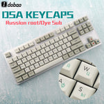 Dye Sub Dsa  Profile Russian Root Thick Pbt Keycaps  Set For Mechanical Gaming Keyboard Anne Pro 2 Gk61 Akko 3087 ASNI 87 104