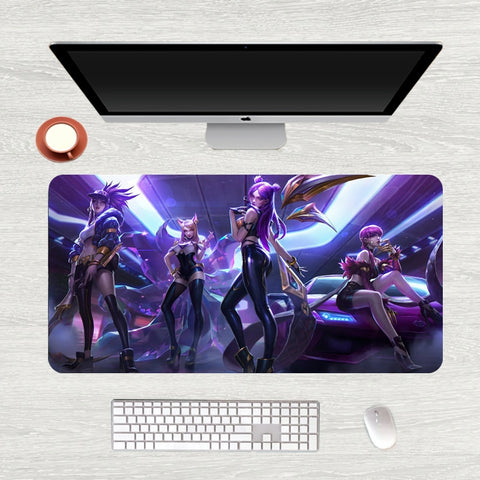 80x40cm Large KDA Gaming Mouse Pad League of Legends Durable Rubber Custom Mouse Mat Pad Rubber Mouse Durable Desktop Mousepad