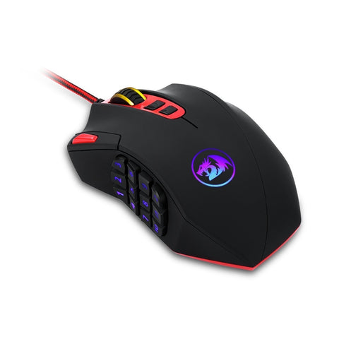 REDRAGON 24000DPI Adjustable USB Wired Gaming Mouse 18 Programmable Buttons 1 Profile Button 5 Programmable User Profiles