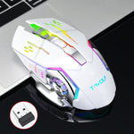 Rechargeable Wireless Gaming Mouse 7 color Backlight Breathing Comfort Gamer Mice for Computer Desktop Laptop PC for Pro Gamer