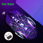 Rechargeable Wireless Gaming Mouse 7 color Backlight Breathing Comfort Gamer Mice for Computer Desktop Laptop PC for Pro Gamer