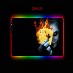 XGZ Joker Large USB Wired RGB Mouse Pad Dimmable LED Lighting Gaming Gamer Mousepad Desktop Keyboard Mice Mat Computer Laptop