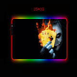 XGZ Joker Large USB Wired RGB Mouse Pad Dimmable LED Lighting Gaming Gamer Mousepad Desktop Keyboard Mice Mat Computer Laptop