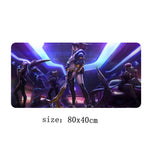 80x40cm Large KDA Gaming Mouse Pad League of Legends Durable Rubber Custom Mouse Mat Pad Rubber Mouse Durable Desktop Mousepad