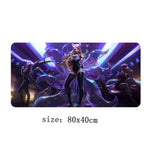 80x40cm Large KDA Gaming Mouse Pad League of Legends Durable Rubber Custom Mouse Mat Pad Rubber Mouse Durable Desktop Mousepad