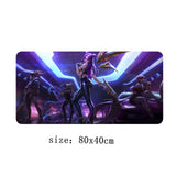 80x40cm Large KDA Gaming Mouse Pad League of Legends Durable Rubber Custom Mouse Mat Pad Rubber Mouse Durable Desktop Mousepad