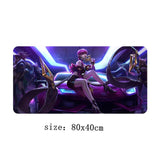 80x40cm Large KDA Gaming Mouse Pad League of Legends Durable Rubber Custom Mouse Mat Pad Rubber Mouse Durable Desktop Mousepad