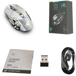 X8 Rechargeable Wireless Silent LED Backlit USB Optical Ergonomic Gaming Mouse LOL Gaming Mouse Surfing The Mouse