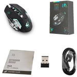 X8 Rechargeable Wireless Silent LED Backlit USB Optical Ergonomic Gaming Mouse LOL Gaming Mouse Surfing The Mouse