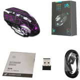 X8 Rechargeable Wireless Silent LED Backlit USB Optical Ergonomic Gaming Mouse LOL Gaming Mouse Surfing The Mouse