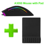 Delux M625 Wired 7D Gaming Mouse Ergonomic PMW3360 12000 dpi RGB Backlit PC Computer Gamer Mice With Wrist Rest Mouse Pad Kit