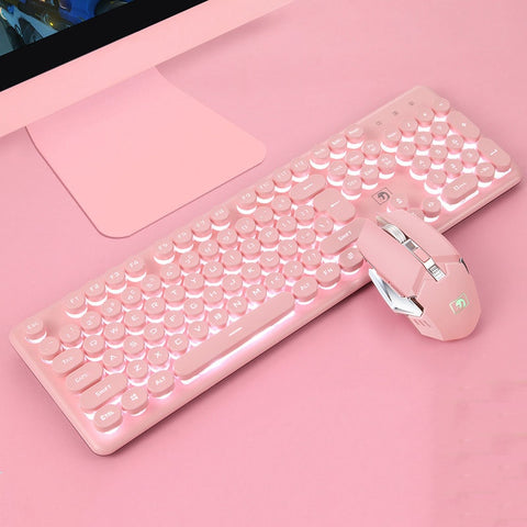 Brand New Gaming Keyboard and Mouse Set Rainbow Backlight Usb Mechanical Ergonomic Chargable Keyboard  Mouse Kit for PC Laptop