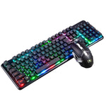 Brand New Gaming Keyboard and Mouse Set Rainbow Backlight Usb Mechanical Ergonomic Chargable Keyboard  Mouse Kit for PC Laptop