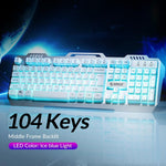 ORICO Gaming Keyboard Mechanical Keyboard 104 keys Wired Waterproof LED Backlit USB Keyboards With RGB/Ice Blue LED for Laptop