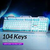 ORICO Gaming Keyboard Mechanical Keyboard 104 keys Wired Waterproof LED Backlit USB Keyboards With RGB/Ice Blue LED for Laptop