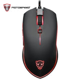 Motospeed V40 Professional Gaming Mouse USB Wired USB Optical Mouse Gamer 3500DPI Ergonomic Mice RGB LED Backlight for PC Laptop