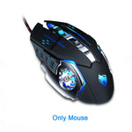 Professional Wired Gaming Mouse 6 Button 3200 DPI LED Optical USB Computer Mouse Gamer Mice Silent Game Mouse+Gaming Mouse Pad