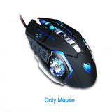 Professional Wired Gaming Mouse 6 Button 3200 DPI LED Optical USB Computer Mouse Gamer Mice Silent Game Mouse+Gaming Mouse Pad