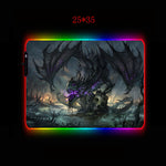 Mairuige Dragon Skull Gaming Computer Mousepad RGB Large Mouse Pad  Big Illuminate Mause Pad PC Desk Play Mat with LED Backlit