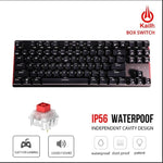 HEXGEARS GK707 87 Key Keyboard White Blue Waterproof Kailh BOX Switch Keyboard Hot Swap Switch Mechanical Gaming Keyboard