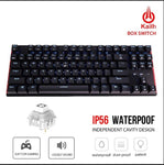 HEXGEARS GK707 87 Key Keyboard White Blue Waterproof Kailh BOX Switch Keyboard Hot Swap Switch Mechanical Gaming Keyboard