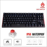 HEXGEARS GK707 87 Key Keyboard White Blue Waterproof Kailh BOX Switch Keyboard Hot Swap Switch Mechanical Gaming Keyboard