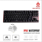 HEXGEARS GK707 87 Key Keyboard White Blue Waterproof Kailh BOX Switch Keyboard Hot Swap Switch Mechanical Gaming Keyboard