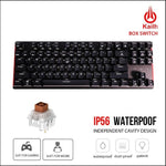 HEXGEARS GK707 87 Key Keyboard White Blue Waterproof Kailh BOX Switch Keyboard Hot Swap Switch Mechanical Gaming Keyboard