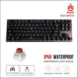HEXGEARS GK707 87 Key Keyboard White Blue Waterproof Kailh BOX Switch Keyboard Hot Swap Switch Mechanical Gaming Keyboard