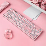 Gaming Keyboard Metal Backlit Retro Punk Blue Switches USB Wired for PC Laptop Desktop Computer Game Gamer Mechanical Keyboard