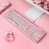 Gaming Keyboard Metal Backlit Retro Punk Blue Switches USB Wired for PC Laptop Desktop Computer Game Gamer Mechanical Keyboard