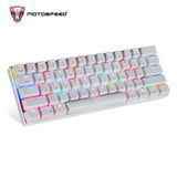 MOTOSPEED CK62 Keyboard Wired/Bluetooth Keyboard Dual Mode Mechanical Keyboard 61 Keys RGB LED Backlight Gaming Keyboard