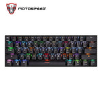 MOTOSPEED CK62 Keyboard Wired/Bluetooth Keyboard Dual Mode Mechanical Keyboard 61 Keys RGB LED Backlight Gaming Keyboard